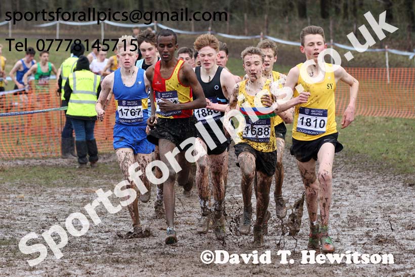 Boys under-15s 2018 British Inter Counties Cross Country Champs., Prestwold Hall, Loughborough. Photo: David T. Hewitson/Sports for All Pics